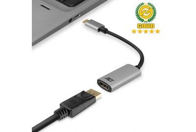 ACT AC7030 USB-C naar DisplayPort Adapter | Kabels.nl