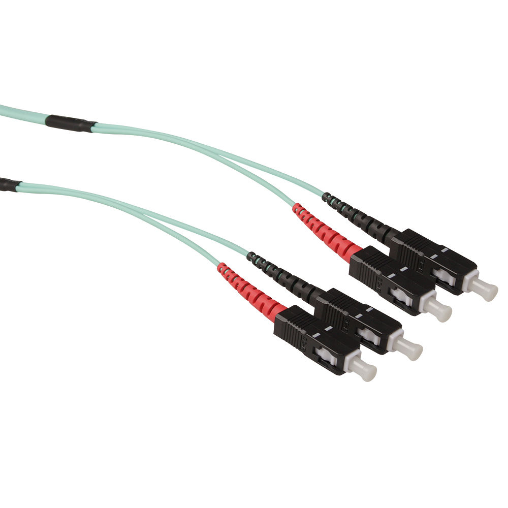 ACT RL5302 Glasvezel Patchkabel Duplex Ruggedized SC SC 50 125µm OM3 20 meter