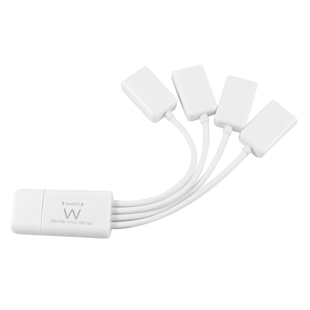 Ewent EW1110 Flexibele 4 Poorts USB HUB Wit
