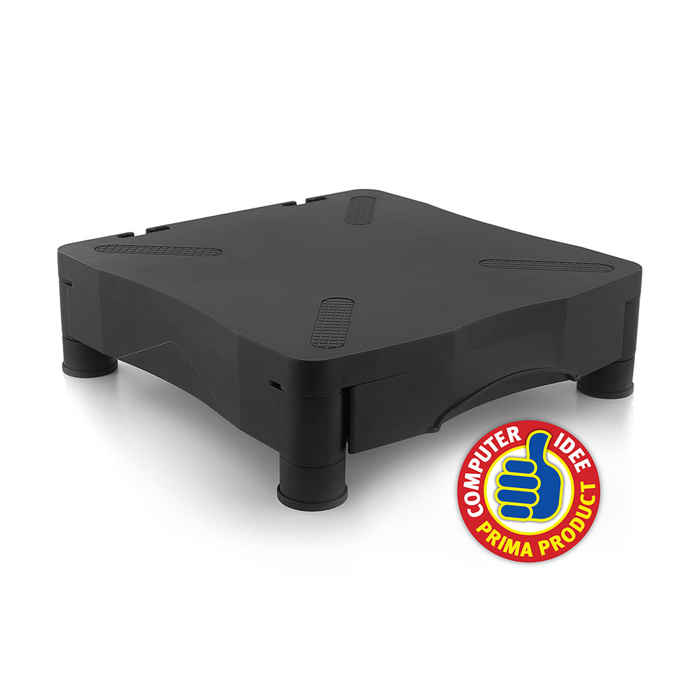 Ewent EW1280 Monitor Standaard met Opberglade Zwart