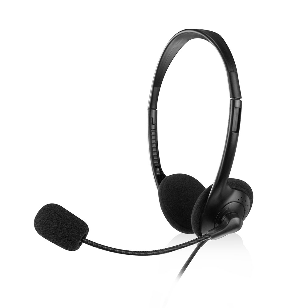 Ewent EW3567 Headset On-Ear + Microfoon - Zwart