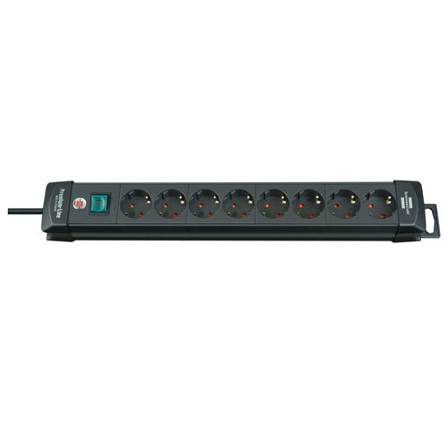 Brennenstuhl 1951180100 PDU Stekkerdoos 8 Sockets met Schakelaar Zwart 3 meter