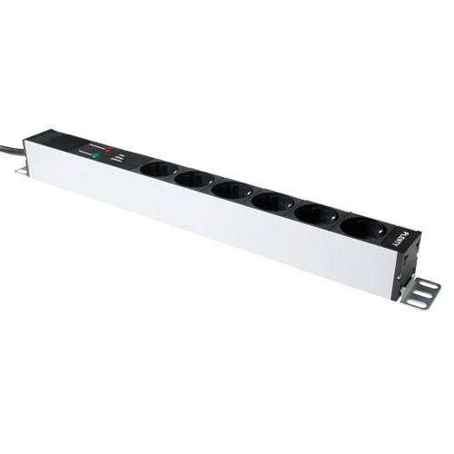 Plenty PLA416 7OSB PDU Stekkerdoos 7 voudig Type F met Overspannings Beveiliging