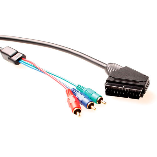 Intronics OEM AK1970 Component Video Kabel Scart naar 3 x RCA Male 2 meter