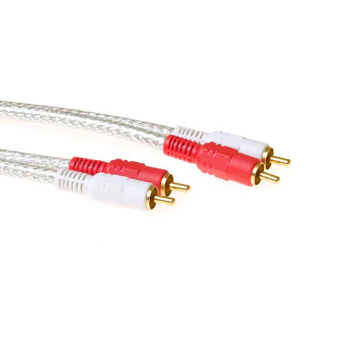 ACT AK2220 High Quality Audio Aansluitkabel 2x Tulp male 2x Tulp male 2 meter