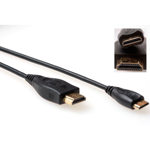 ACT AK3673 HDMI High Speed Ethernet Kabel HDMI A Male HDMI C Male 2 meter