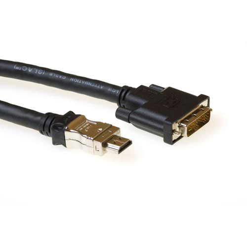 ACT AK3746 Verloopkabel HDMI A Male DVI D Male SLAC 15 meter