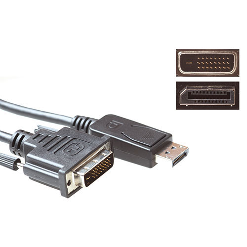 ACT AK3993 Verloopkabel DisplayPort Male DVI Male 1 meter