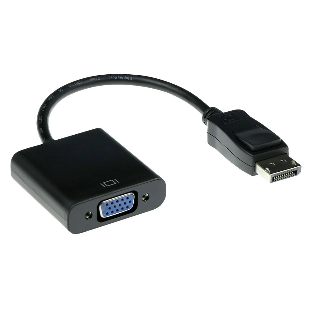 ACT AK3996 Verloopkabel | DisplayPort male/VGA female | Zwart | 15 cm