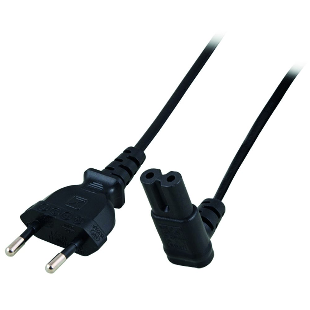 ACT AK5008 230V Stroomkabel Euro Male C7 Female (Angled Down) 2 meter