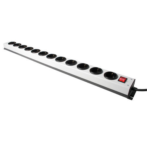 Kaiser 1001/12ZL NR639 Heavy Duty 12-voudige PDU Stekkerdoos met Schakelaar