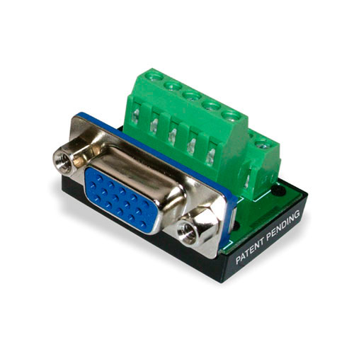 Intronics OEM AB4004 15 polige HD D sub connector paneelmontage female met schroefcontacten