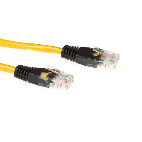 ACT IB3102 CAT5E U UTP Cross Over Patchkabel Geel 2 meter