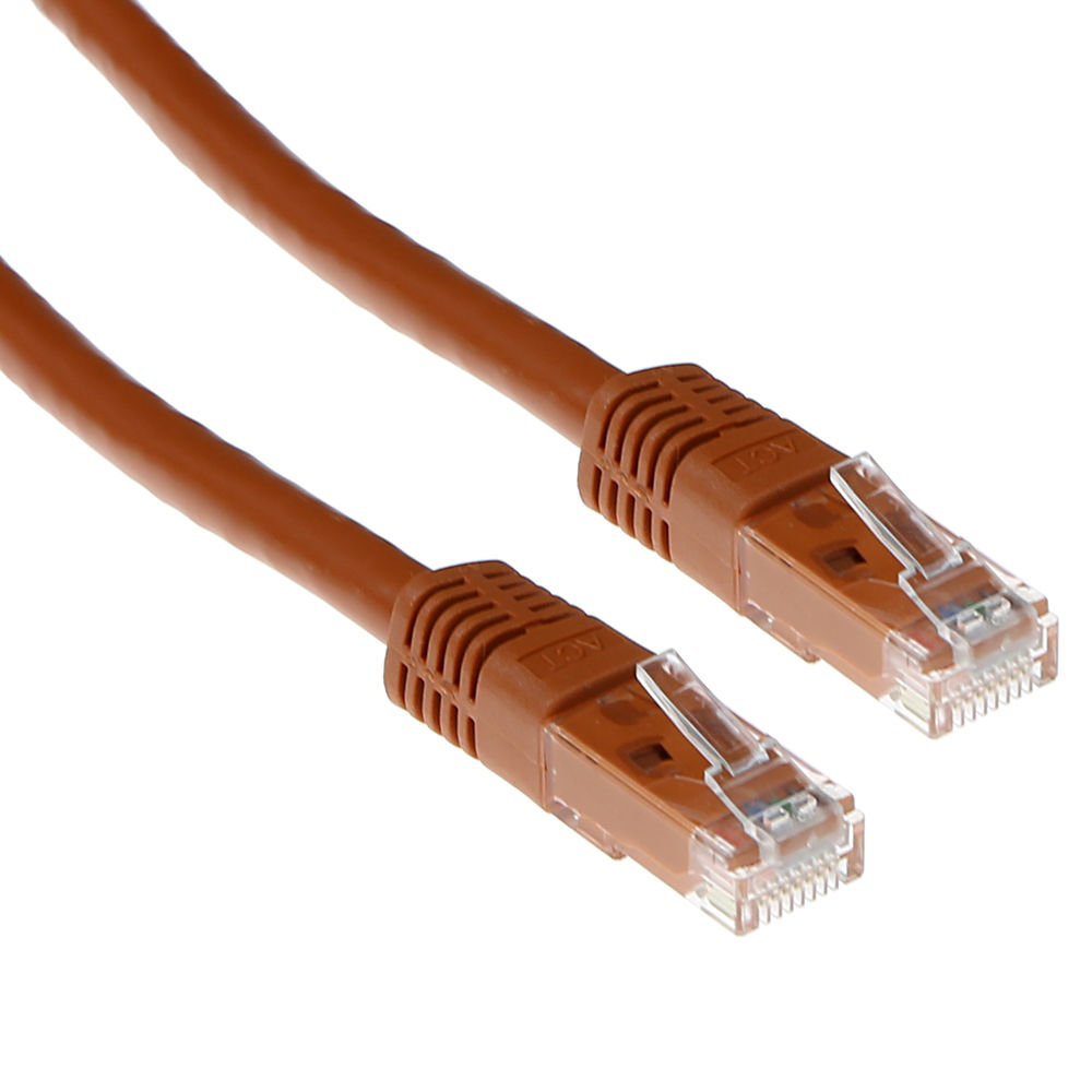 ACT IB1602 U/UTP CAT6 Patchkabel Bruin - 2 meter ACT IB1602 U/UTP CAT6 Patchkabel Bruin - 2 meter