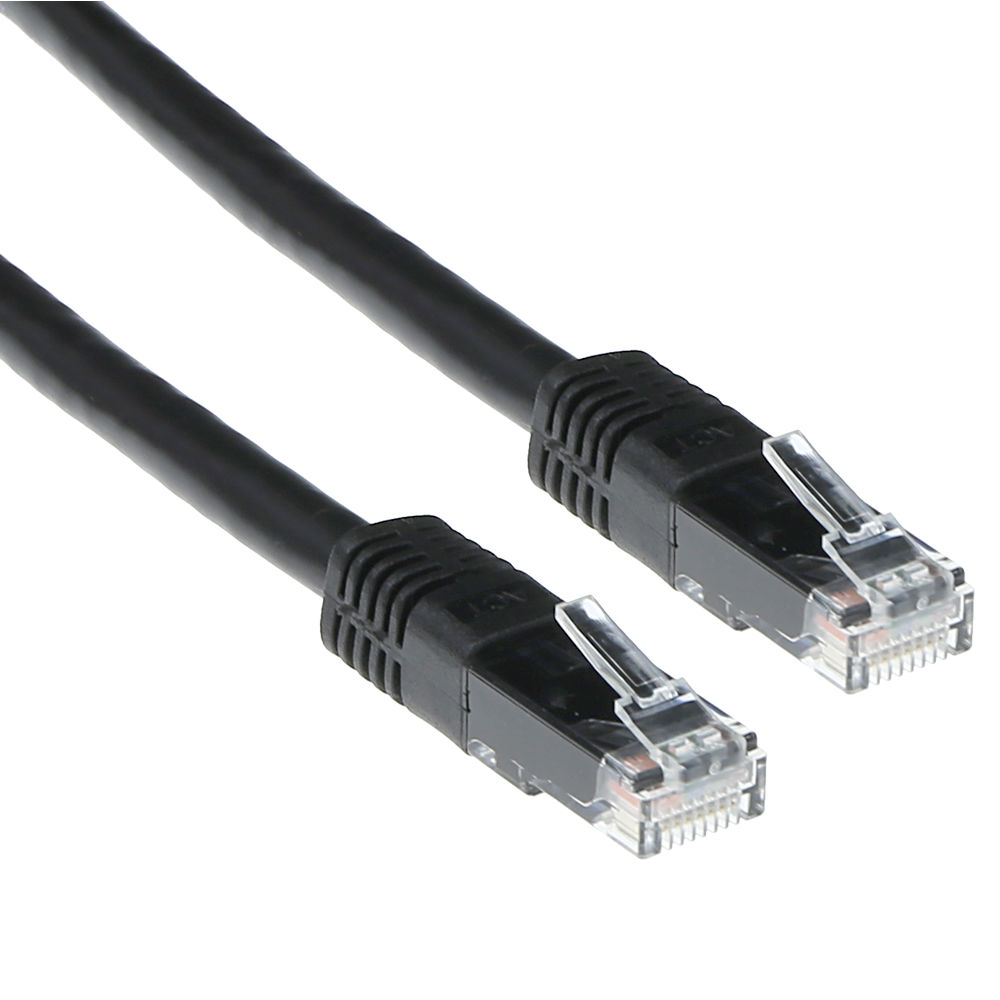 Kabels.nl ACT IB8901 U/UTP CAT6 Patchkabel Zwart - 1 meter aanbieding