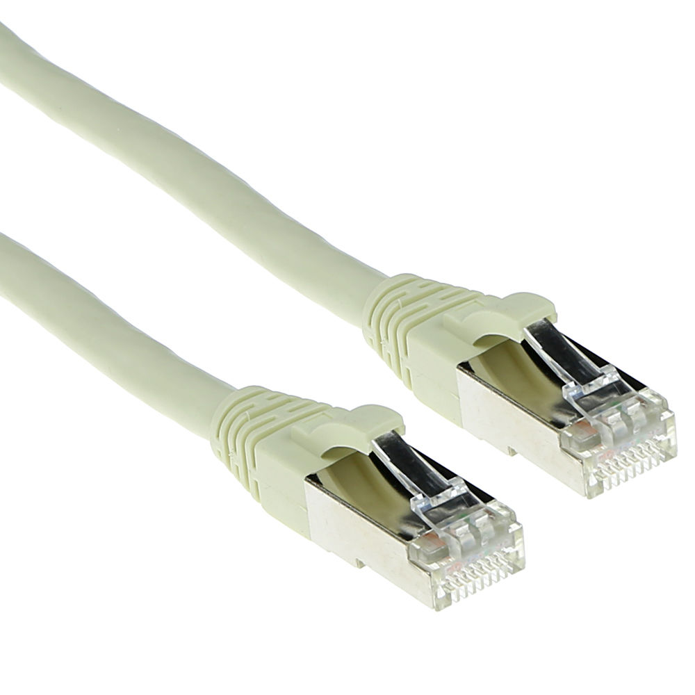 ACT FB6003 SFTP CAT6A Patchkabel Snagless Ivoor 3 meter