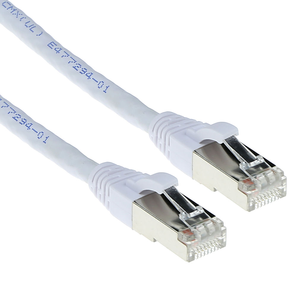 ACT FB6410 SFTP CAT6A Patchkabel Snagless Wit - 10 meter