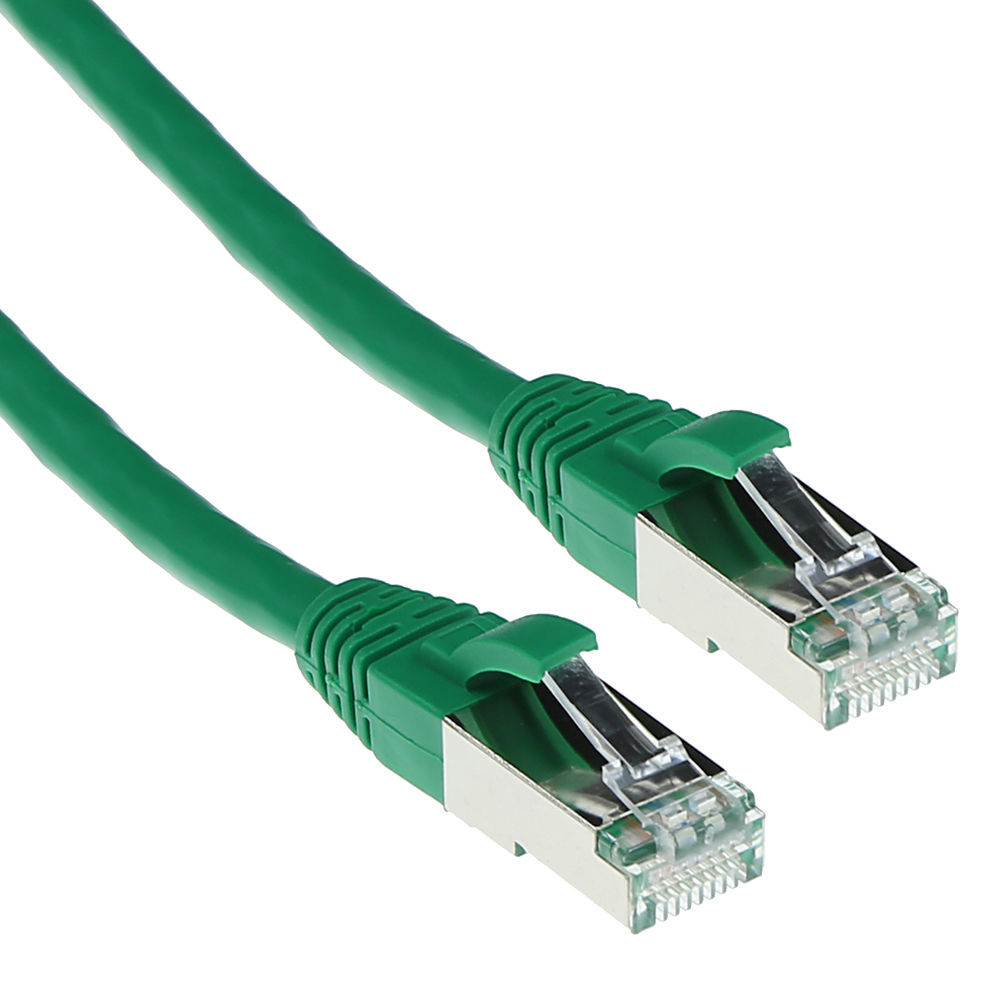 ACT FB6715 SFTP CAT6A Patchkabel Snagless Groen 15 meter
