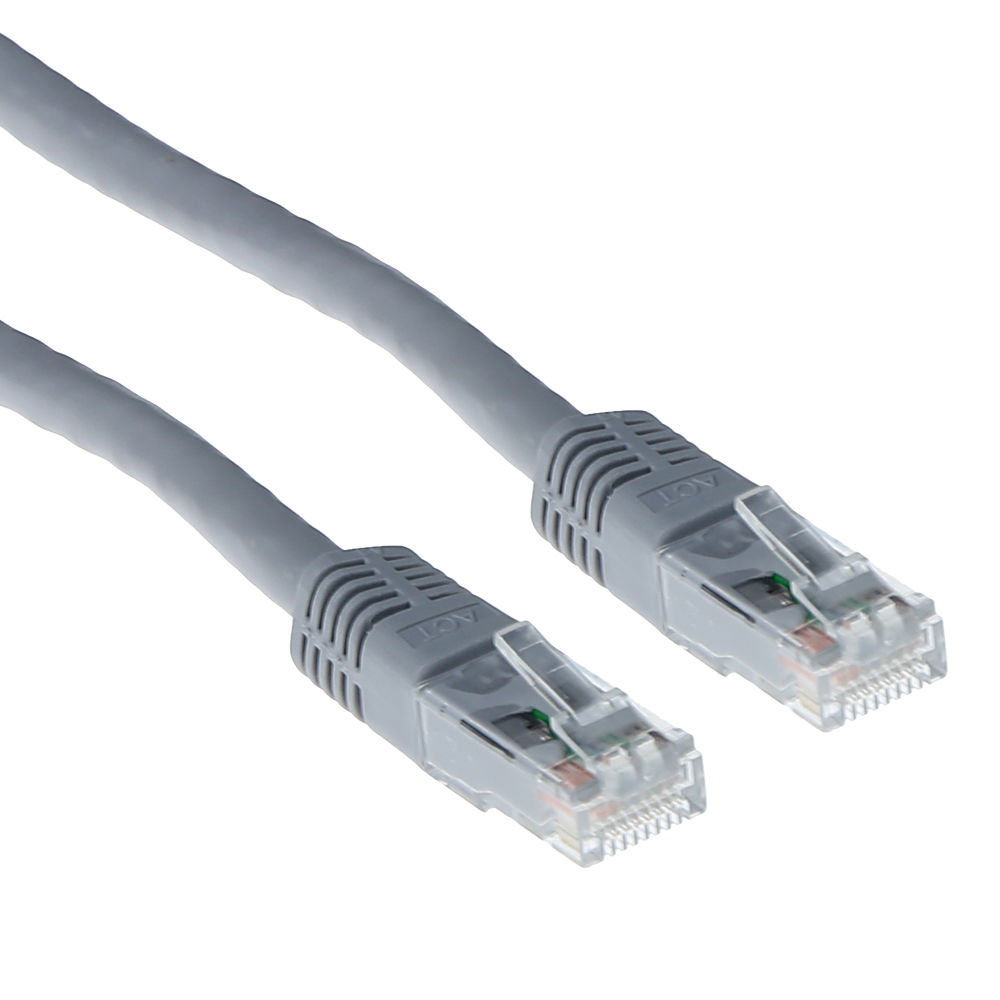 ACT IB3400 U UTP CAT6A Patchkabel Grijs 50 cm