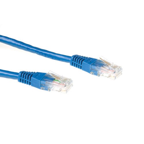 act IB3810 U/UTP CAT6A Patchkabel Blauw - 10 meter