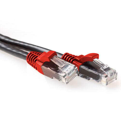 ACT IB6205 CAT6A U UTP Patchkabel Cross Over Zwart Rode Thules 5 meter