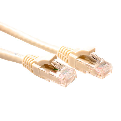ACT IK5402 U/UTP CAT5E Patchkabel Component Level Ivoor - 2 meter