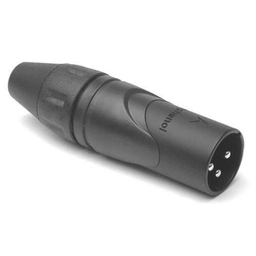 Amphenol AX3MB XLR Connector 5-polig XLR Kabeldeel Male AX Serie - Zwart