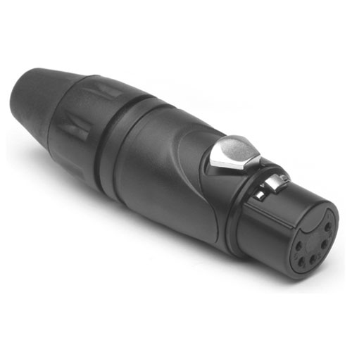 Amphenol AX5FB XLR Connector 5-polig XLR Kabeldeel Female AX Serie - Zwart