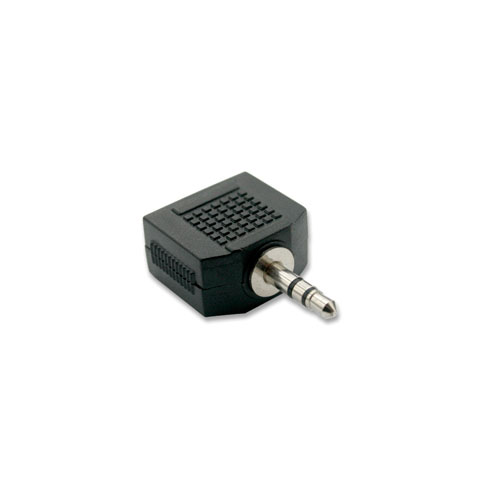 Intronics OEM MA80 3,5mm jack stereo male naar 2 x 3,5mm jack stereo female adapter