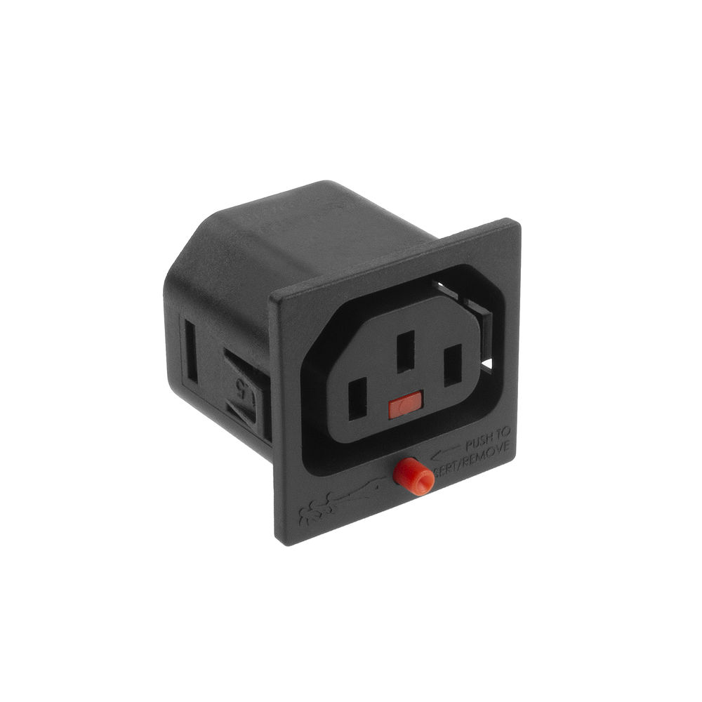 IEC Lock PA135015BK C13 Net Entree female met vergrendeling