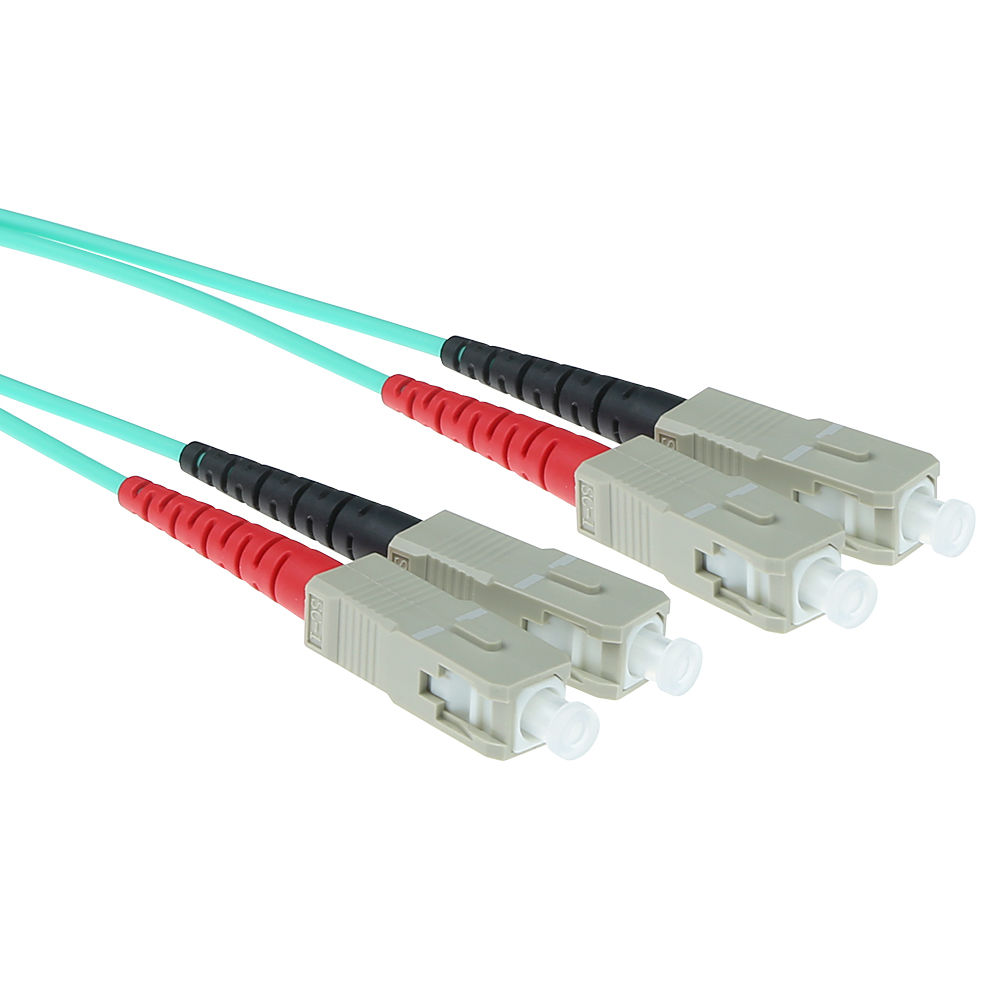 ACT RL3602 Glasvezel Patchkabel Duplex LSZH SC SC 50 125µm OM3 2 meter