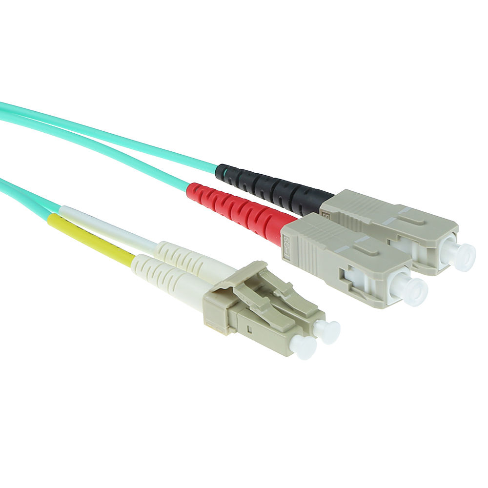 ACT RL8605 Glasvezel Patchkabel Duplex LSZH LC SC 50 125µm OM3 5 meter