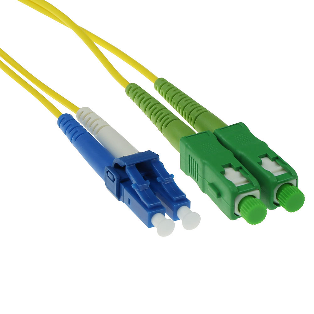 ACT RL8815 Glasvezel Patchkabel Duplex LSZH Singlemode - SC/ACP LC/UPC 9/125µm OS2 - 15 meter