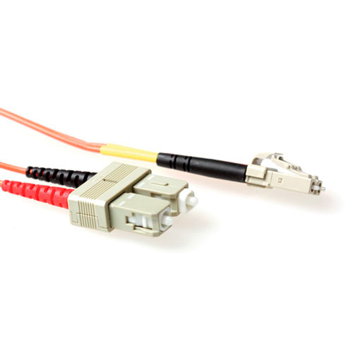 Ewent EL8502 Glasvezel Patchkabel Duplex LSZH LC SC 50 125µm OM2 2 meter