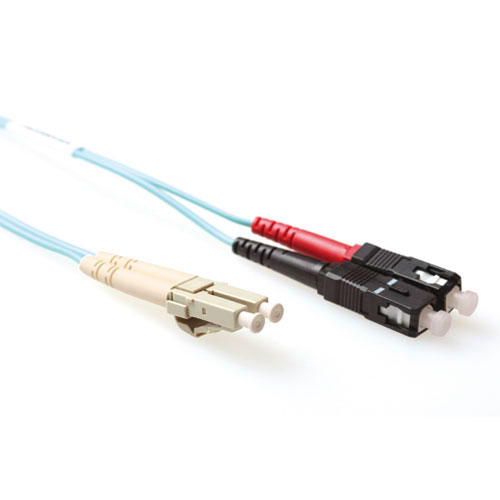 Ewent EL8603 Glasvezel Patchkabel Duplex LSZH LC SC 50 125µm OM3 3 meter