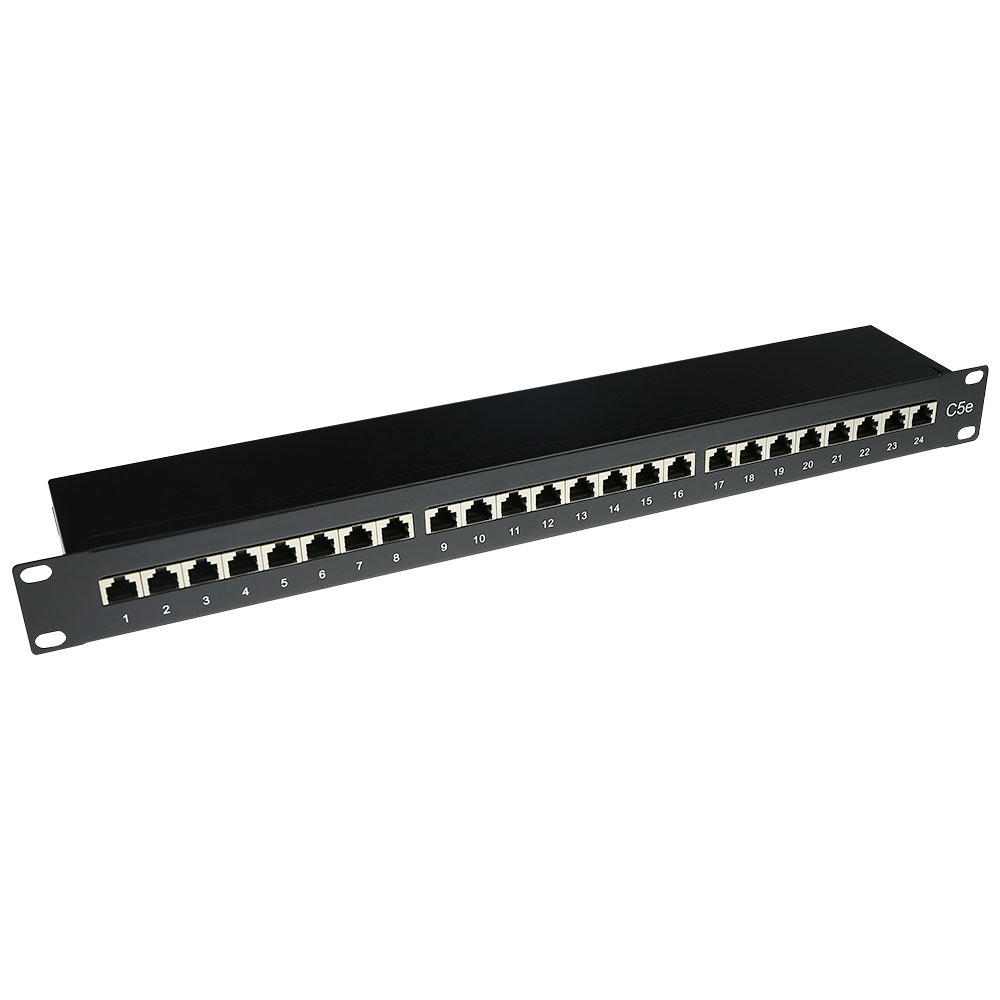 ACT PP1002 Patchpaneel 24 poorts Shielded CAT5E met Cover