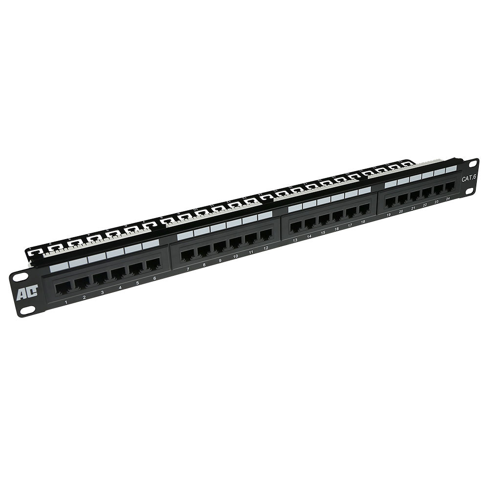 ACT PP1011 Patchpaneel CAT6 UTP 24 Poorts Kabelmanagement Bar