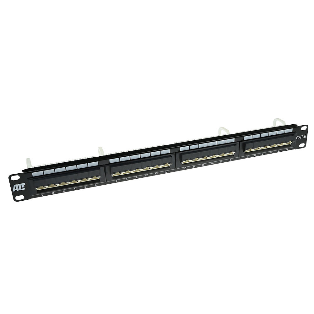 ACT PP1013 Patchpaneel 24 Poorts Unshielded 45° CAT6