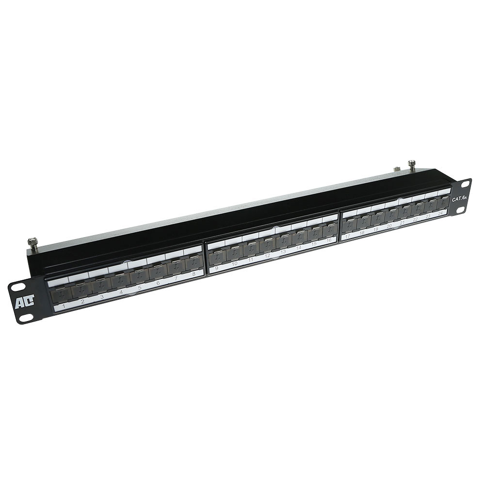 ACT PP1020 Patchpaneel 24 Poorts Shielded CAT6A met Cover CAT6A