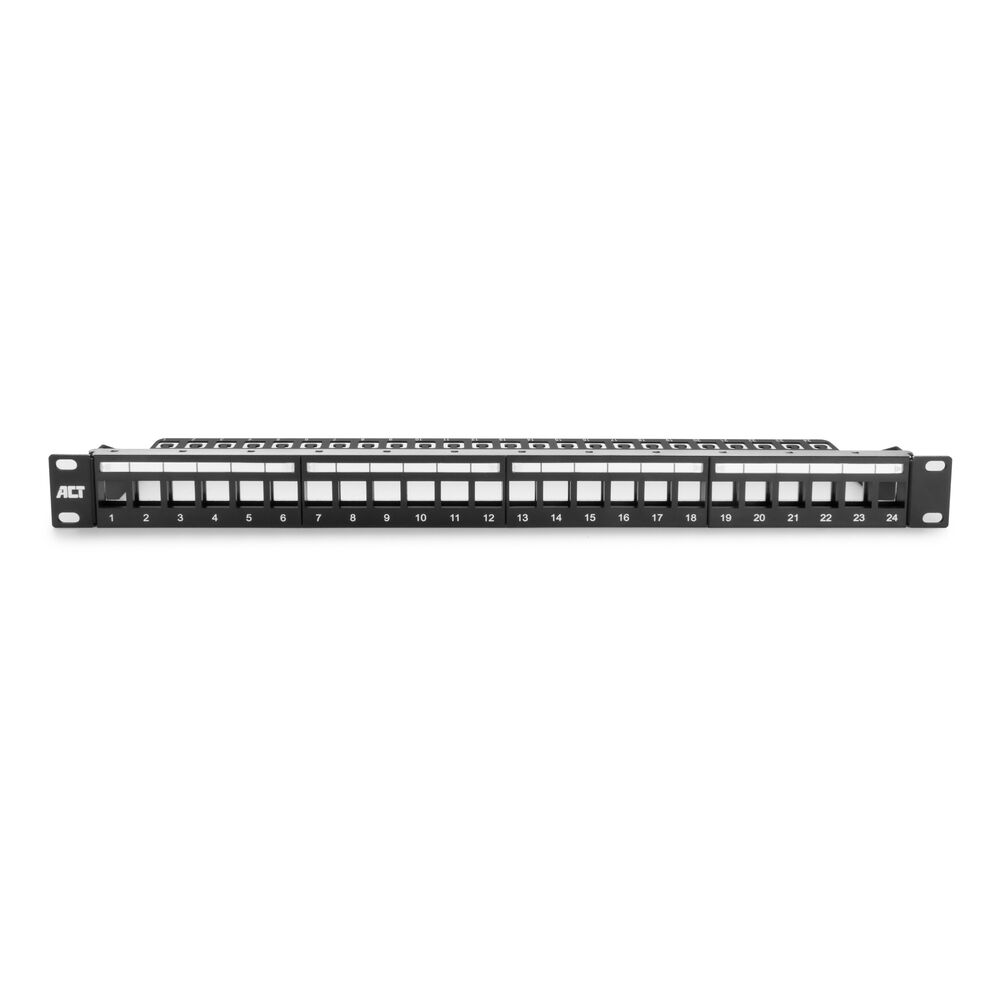 ACT PP1030 24 Poorts Keystone Jack Patchpaneel Zonder Connectoren