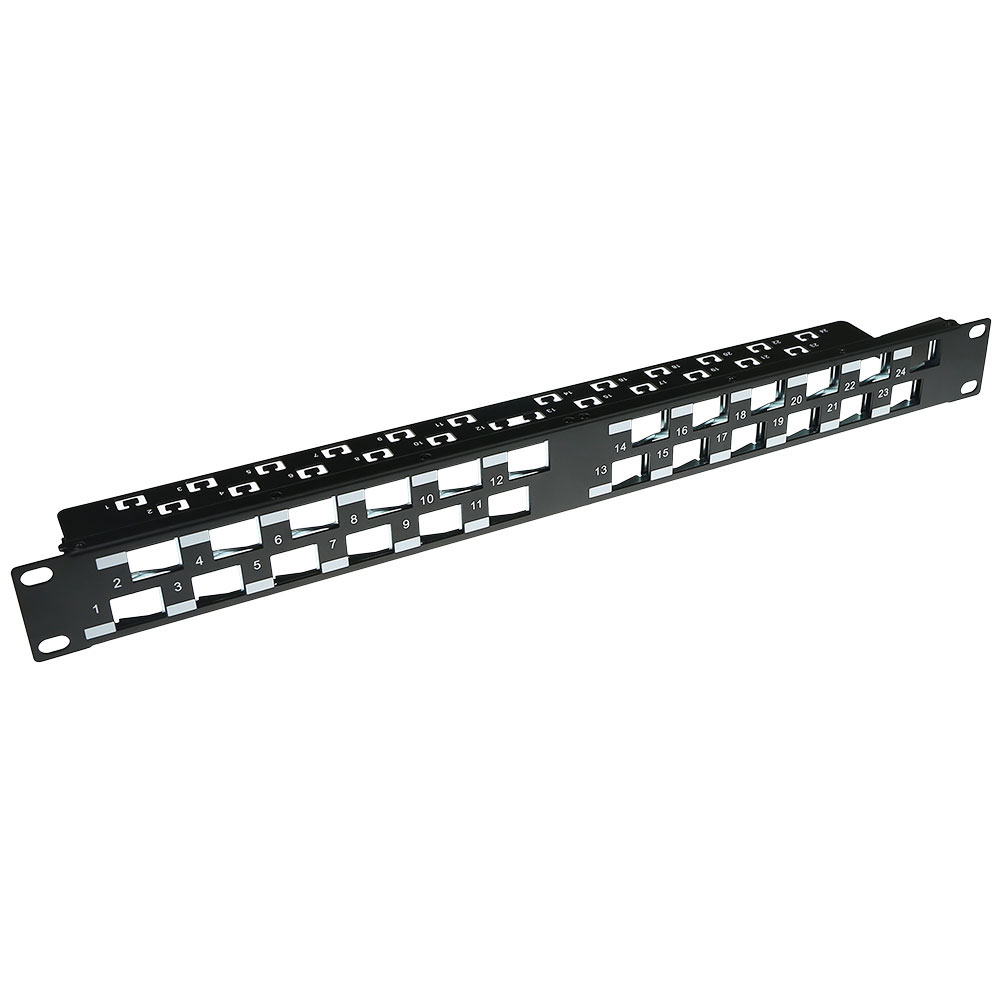 ACT PP1033 24 Poorts Keystone Jack 45 Graden Patchpaneel Zonder Connectoren