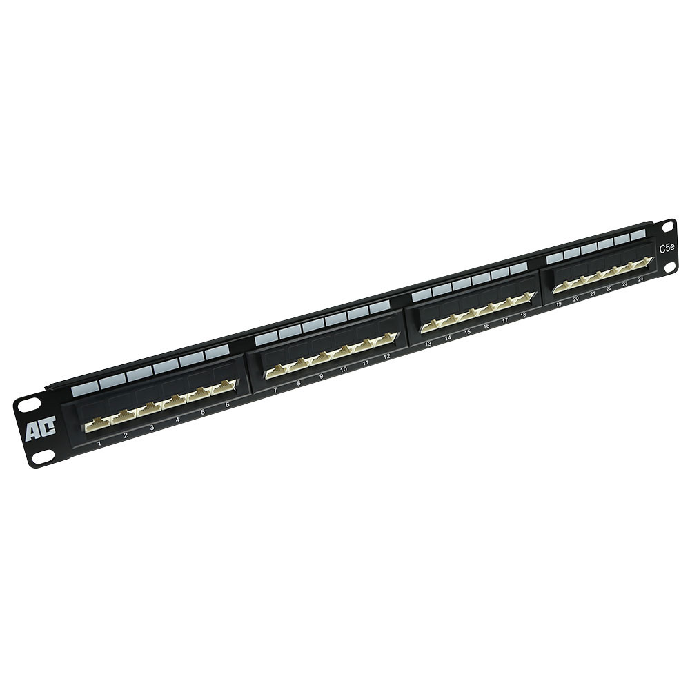 ACT P24AK1 Patchpaneel 24 Poorts Unshielded 45° CAT5E