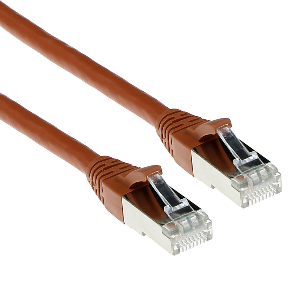 ACT FB2225 LSZH SFTP CAT6A Patchkabel Snagless Bruin 25 meter