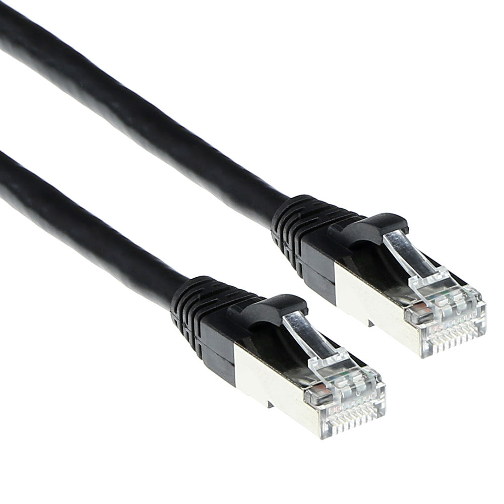 ACT FB7902 CAT6A S FTP LSZH Patchkabel Snagless Zwart 2 meter