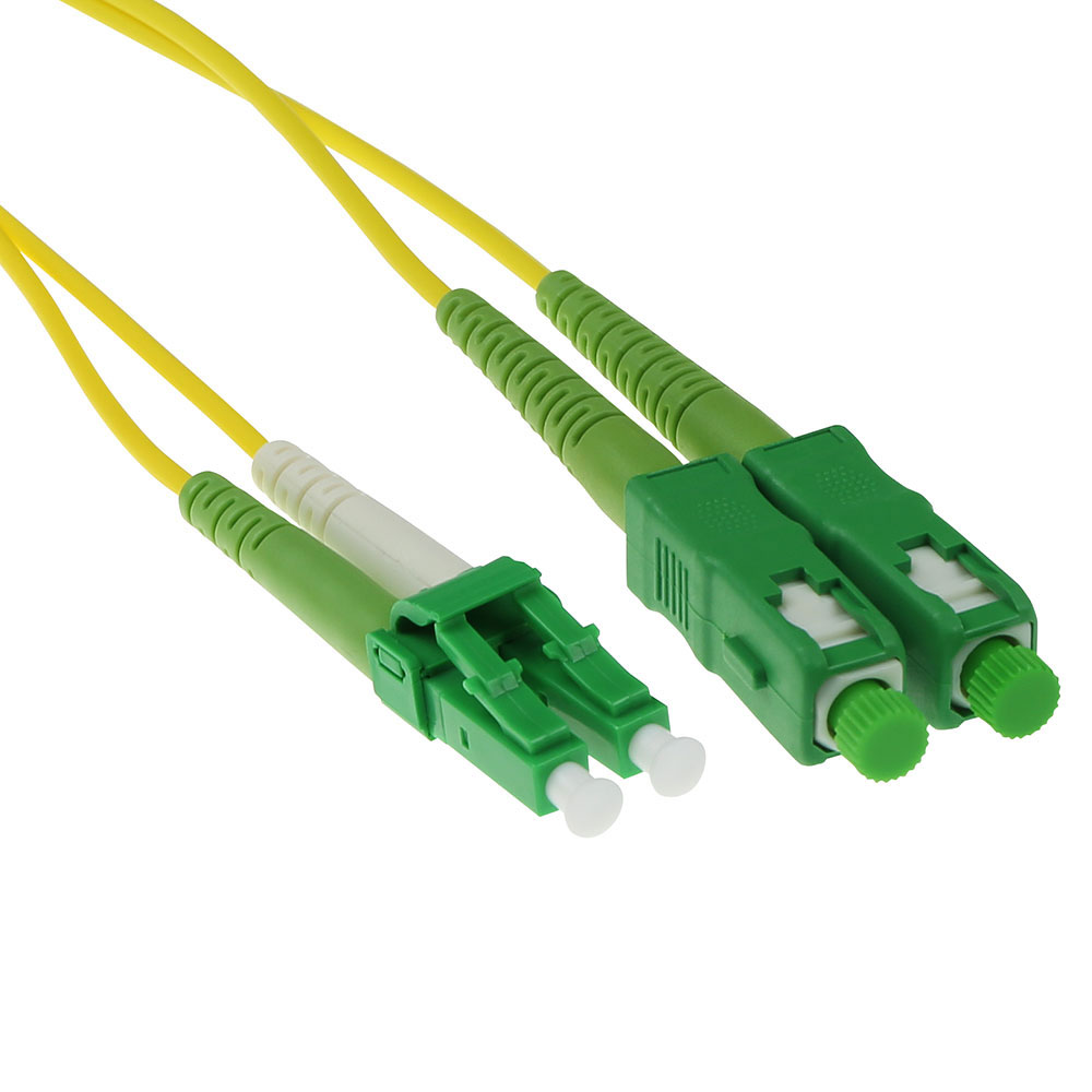 ACT RL2702 Glasvezel Patchkabel Duplex LSZH LC APC 8 SC APC8 9 125µm OS2 2 meter