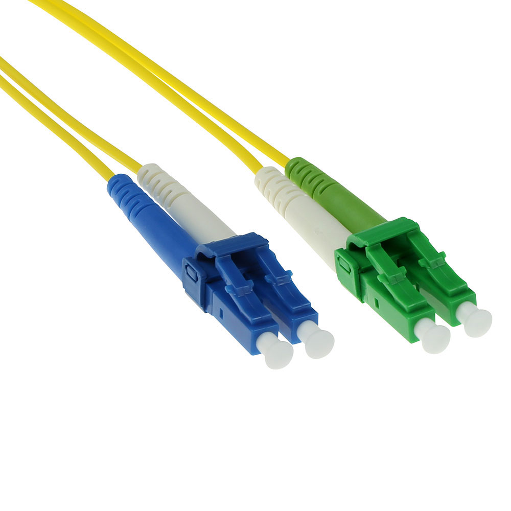 ACT RL2801 Glasvezel Patchkabel Duplex LSZH LC APC8 LC UPC 9 125µm OS2 1 meter