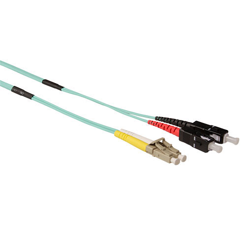 ACT RL5204 Glasvezel Patchkabel Duplex Ruggedized LC SC 50 125µm OM3 40 meter