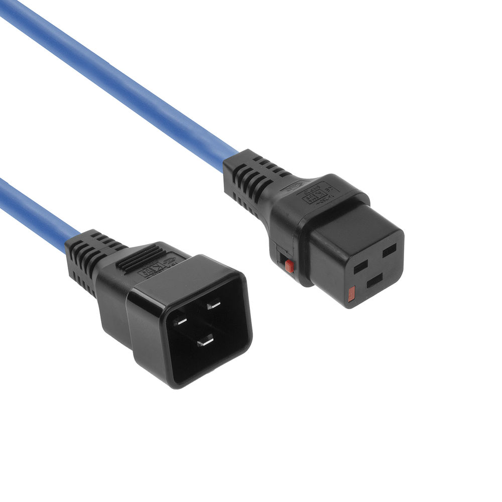 ACT AK5206 Netsnoer C19 IEC Lock | C20 | Blauw | 2 meter