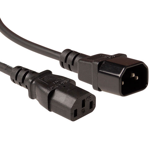 ACT AK5215 Netsnoer LSZH C13 | C14 | Zwart | 1,8 meter