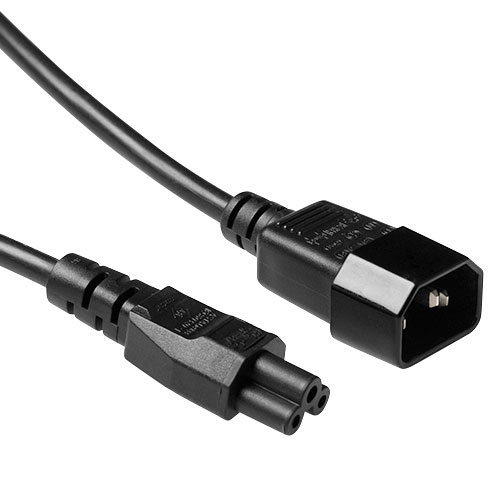 ACT AK5218 230V Stroomkabel C14 C5 Zwart 50 cm